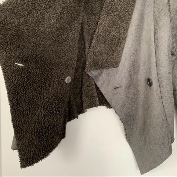 BB DAKOTA Charcoal Gray Gillian Faux Shearling/Suede Jacket - Picture 6 of 15